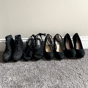 steven madden black heels bundle